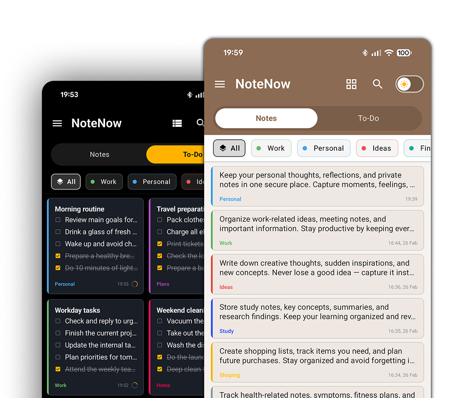 NoteNow - reliable notes app for Android