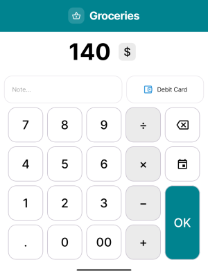 Fast Expense Entry